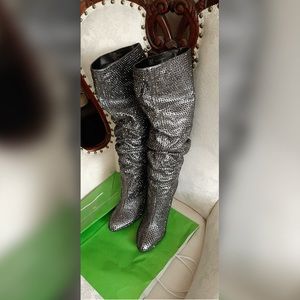 Silver Tiny Studded Boots